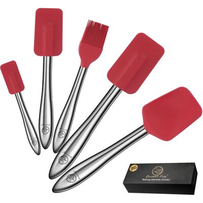 Bodysocks - Ensemble Ustensiles Cuisine Silicone 5 pcs - Rouge - Ensemble Ustensiles - Publicité Bodysocks - Ensemble Ustensiles Cuisine Silicone 5 pcs - Rouge - Ensemble Ustensiles - Publicité