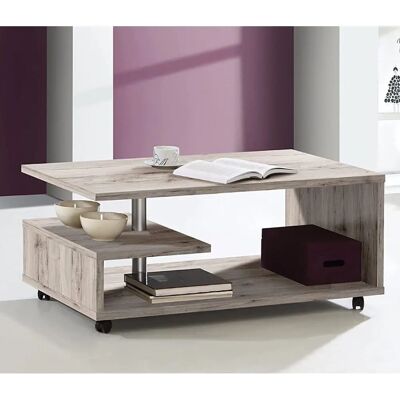 Home Heavenly - Mesa centro Roble Arena con revistero - Mesa de café Home Heavenly - Mesa centro Roble Arena con revistero - Mesa de café