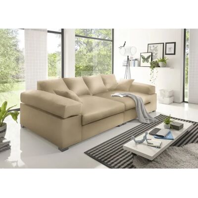 Fun Moebel - AREZZO - Creme Kunstleder - 266 x 87 x 135 cm - Sofa Fun Moebel - AREZZO - Creme Kunstleder - 266 x 87 x 135 cm - Sofa