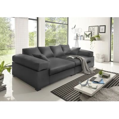 Fun Moebel - AREZZO - Anthrazit - Kunstleder - Sofa Fun Moebel - AREZZO - Anthrazit - Kunstleder - Sofa