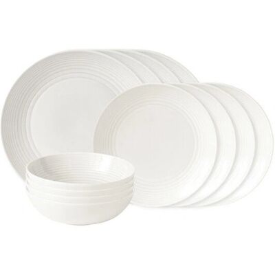 Royal Doulton Maze White Dinnerware Set - 12 Pieces Royal Doulton Maze White Dinnerware Set - 12 Pieces