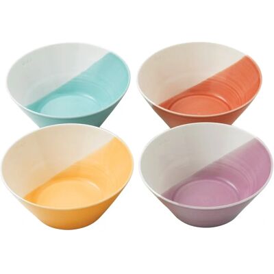 Royal Doulton 1815 Bright Colours Porcelain Noodle Bowls - Set of 4 Royal Doulton 1815 Bright Colours Porcelain Noodle Bowls - Set of 4