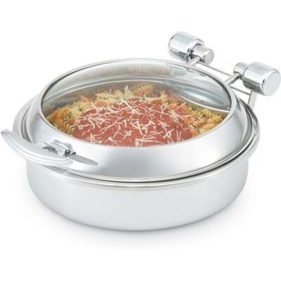 Chafing Dish Rond en Inox avec Couvercle en Verre - Pujadas - 5,8L - Publicité Chafing Dish Rond en Inox avec Couvercle en Verre - Pujadas - 5,8L - Publicité