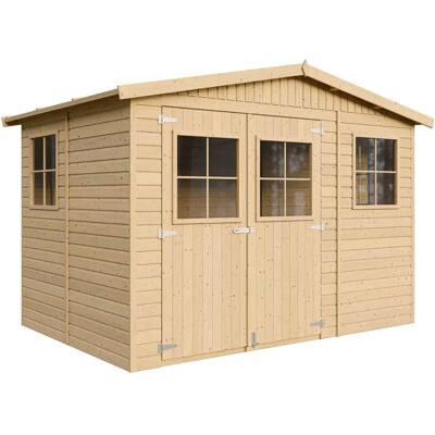 Casetta da giardino Timbela - 6 m² Legno naturale, Finestre, Tetto impermeabile - Deposito esterno Casetta da giardino Timbela - 6 m² Legno naturale, Finestre, Tetto impermeabile - Deposito esterno