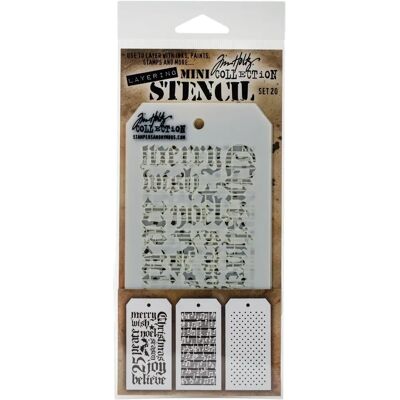 Tim Holtz Mini Layered Stencil Set - Stencil set Tim Holtz Mini Layered Stencil Set - Stencil set