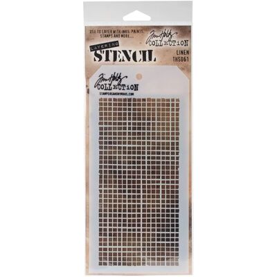 Tim Holtz Linen Layered Stencil - Stencil for Textures and Imagery Tim Holtz Linen Layered Stencil - Stencil for Textures and Imagery