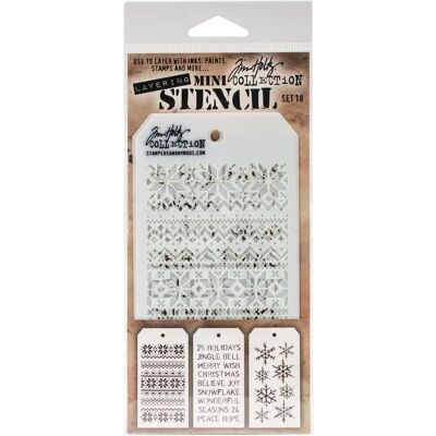 Tim Holtz Mini Layering Stencil Set - Stencil Set Tim Holtz Mini Layering Stencil Set - Stencil Set