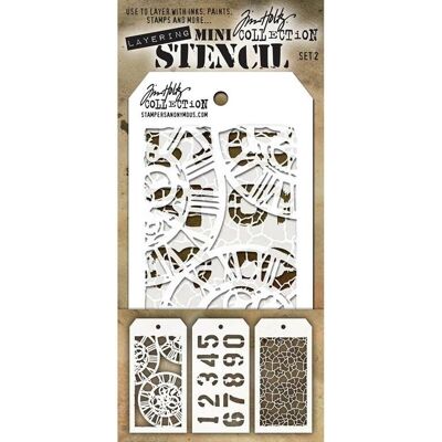 Tim Holtz Mini Stencil Set 2 - Stencil Set Tim Holtz Mini Stencil Set 2 - Stencil Set