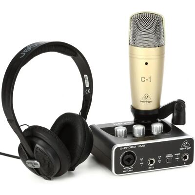 Behringer U-PHORIA-STUDIO - Kompletny zestaw do nagrywania z mikrofonem i słuchawkami Behringer U-PHORIA-STUDIO - Kompletny zestaw do nagrywania z mikrofonem i słuchawkami