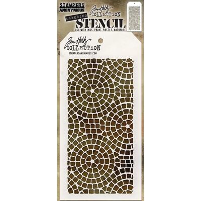 Tim Holtz Mosaic Stencil - Transparent Art Gone Wild Tim Holtz Mosaic Stencil - Transparent Art Gone Wild