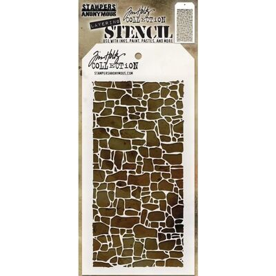 Stampers Anonymous AGW Stone - Texture & Image Stencil for Art Stampers Anonymous AGW Stone - Texture & Image Stencil for Art