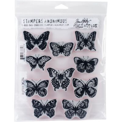Tim Holtz AGW Flutter - Gummistämpelsset - Flerfärgad Tim Holtz AGW Flutter - Gummistämpelsset - Flerfärgad