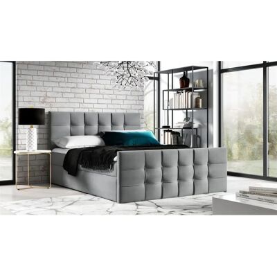 Fun Moebel - OVIEDO LUX - Grau - 160x220 - Boxspringbett Fun Moebel - OVIEDO LUX - Grau - 160x220 - Boxspringbett