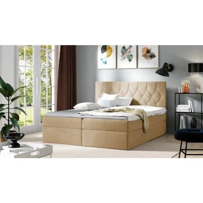 Fun Moebel - MANOLIS - Senfgelb - Boxspringbett Fun Moebel - MANOLIS - Senfgelb - Boxspringbett