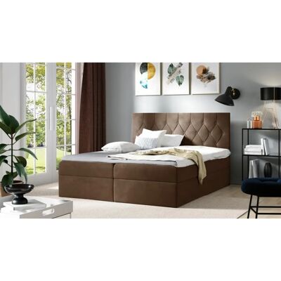 Fun Moebel - MANOLIS - 120x200cm - Alova Braun - Boxspring bed Fun Moebel - MANOLIS - 120x200cm - Alova Braun - Boxspring bed