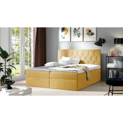 Fun Moebel - MANOLIS - 140x220cm - Gelb - Boxspring bed Fun Moebel - MANOLIS - 140x220cm - Gelb - Boxspring bed