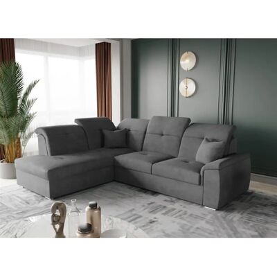 Fun Moebel - FREJA - Anthrazit - Linke Ottomane - Schlafsofa Fun Moebel - FREJA - Anthrazit - Linke Ottomane - Schlafsofa