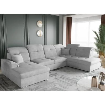 Fun Moebel - FREJA - Hellgrau - Schlafsofa Fun Moebel - FREJA - Hellgrau - Schlafsofa