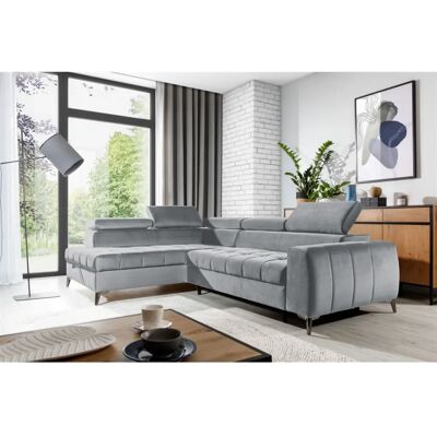 Fun Moebel - AGNESA - Salvador Hellgrau - Sofa bed Fun Moebel - AGNESA - Salvador Hellgrau - Sofa bed