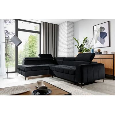 Fun Moebel - AGNESA - Schwarz - Salvador Stoff - Sofa Fun Moebel - AGNESA - Schwarz - Salvador Stoff - Sofa