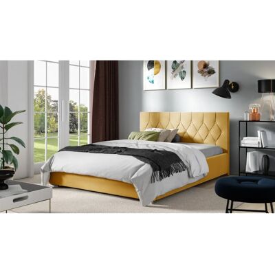 Fun Moebel - LORENA - 200x200cm - Gelb - Polsterbett Fun Moebel - LORENA - 200x200cm - Gelb - Polsterbett