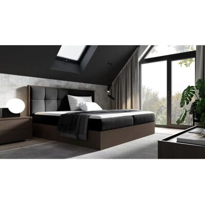 Fun Moebel - THANOS - 200x200cm - Dunkel Eiche - Boxspringbett Fun Moebel - THANOS - 200x200cm - Dunkel Eiche - Boxspringbett