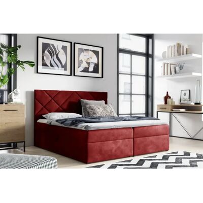 Fun Moebel - LAZARO Nr.3 - Rot - 200x200 cm - Boxspringbett Fun Moebel - LAZARO Nr.3 - Rot - 200x200 cm - Boxspringbett