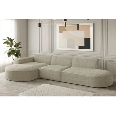 Fun Moebel - PALMA - Champagne - Ottomane Links - Ecksofa Fun Moebel - PALMA - Champagne - Ottomane Links - Ecksofa