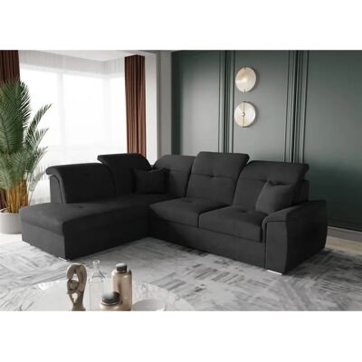 Fun Moebel - FREJA - Schwarz - Brooklyn Stoff - Schlafsofa Fun Moebel - FREJA - Schwarz - Brooklyn Stoff - Schlafsofa
