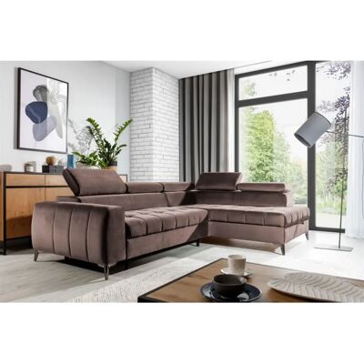 Fun Moebel - AGNESA - Braun - Ottomane rechts - Sofa bed Fun Moebel - AGNESA - Braun - Ottomane rechts - Sofa bed