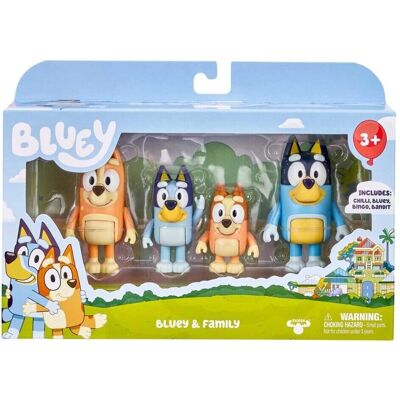 Famosa Bluey et sa Famille : Pack de 4 Figurines - Action Figures Famosa Bluey et sa Famille : Pack de 4 Figurines - Action Figures