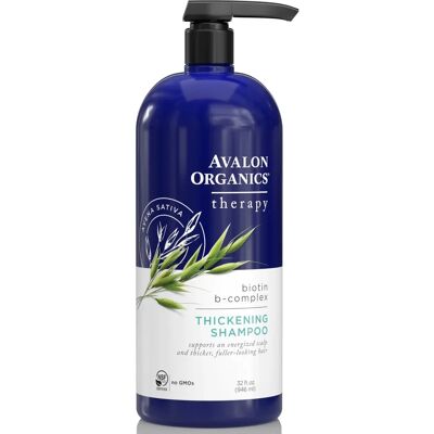 Shampoing épaississant à la biotine B-Complex - Avalon Organics - Publicité Shampoing épaississant à la biotine B-Complex - Avalon Organics - Publicité