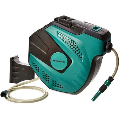AmazonBasics JC019 enrouleur de tuyau d'arrosage - Fixation murale, 35m, Noir, Vert - enrouleur de tuyau - Publicité AmazonBasics JC019 enrouleur de tuyau d'arrosage - Fixation murale, 35m, Noir, Vert - enrouleur de tuyau - Publicité