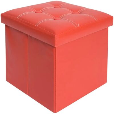 Rebecca Möbel Roter Hocker Würfel Aufbewahrung - Pouf Würfel Rebecca Möbel Roter Hocker Würfel Aufbewahrung - Pouf Würfel
