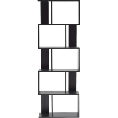 Mobili Rebecca Rebecca Möbel Regal - 5 Regale - Schwarz Holz - Moderner Stil Mobili Rebecca Rebecca Möbel Regal - 5 Regale - Schwarz Holz - Moderner Stil