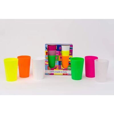 MOJITO DESIGN Modell - 6 Wiederverwendbare Cocktailgläser - 35cl - Mehrfarbig MOJITO DESIGN Modell - 6 Wiederverwendbare Cocktailgläser - 35cl - Mehrfarbig