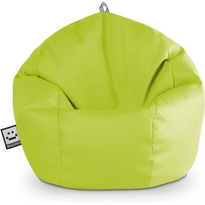 Happers Puff Verde de Cuero Sintético - Compacto, Resistente, Divertido Happers Puff Verde de Cuero Sintético - Compacto, Resistente, Divertido