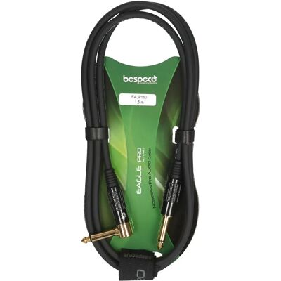 Bespeco Eagle Pro hangszerkábel - 1,5 m - Szögletes - Fekete Bespeco Eagle Pro hangszerkábel - 1,5 m - Szögletes - Fekete