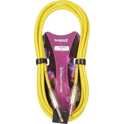 Bespeco IRO300P Żółty - Kabel do Instrumentów Bespeco IRO300P Żółty - Kabel do Instrumentów
