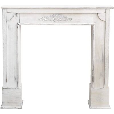 Marco de chimenea gris shabby Rebecca Mobili - Decoración Marco de chimenea gris shabby Rebecca Mobili - Decoración