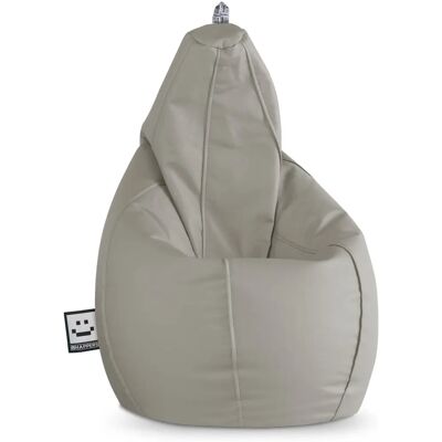 HAPPERS - Puff Pera en Similpelle Gris Claro XXL - Interior Sillón HAPPERS - Puff Pera en Similpelle Gris Claro XXL - Interior Sillón