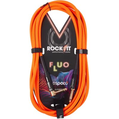 Bespeco Rockit Fluo Narancssárga 3m - Hangszercső Bespeco Rockit Fluo Narancssárga 3m - Hangszercső