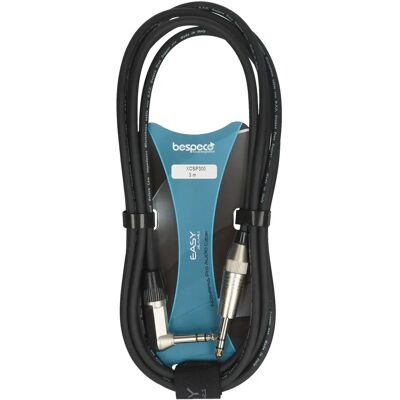 Bespeco XCSP300 - Sztereó kábel 3m Jack TRS 6,3mm - Fekete Bespeco XCSP300 - Sztereó kábel 3m Jack TRS 6,3mm - Fekete