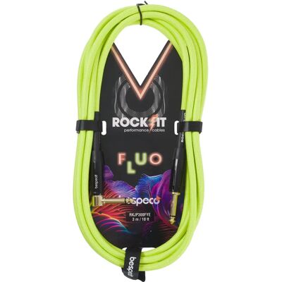 Bespeco ROCKIT FLUO Sárga 3 m Jobb oldali szög - Hangszercsere Bespeco ROCKIT FLUO Sárga 3 m Jobb oldali szög - Hangszercsere
