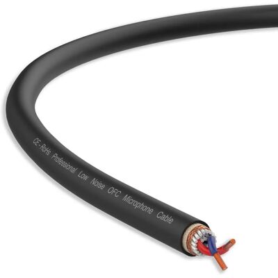 Audibax BSM100 Câble de Microphone - 100m, Noir, Cuivre OFC, PVC Flexible Audibax BSM100 Câble de Microphone - 100m, Noir, Cuivre OFC, PVC Flexible