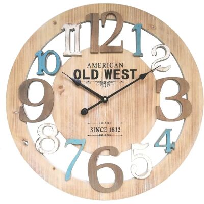 Mobili Rebecca Rebecca Wanduhr Rustikal Rund - Wanduhr Mobili Rebecca Rebecca Wanduhr Rustikal Rund - Wanduhr