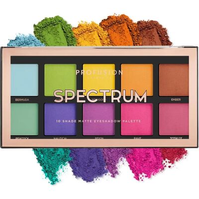 Profusion Cosmetics Spectrum Øyeskyggepalett - 10 Nyanser - Passer for alle hudtoner Profusion Cosmetics Spectrum Øyeskyggepalett - 10 Nyanser - Passer for alle hudtoner