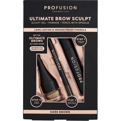 Profusion Cosmetics Ultimate Brow Sculpt Dark Chestnut Eyebrow Kit - Eyebrow Kit Profusion Cosmetics Ultimate Brow Sculpt Dark Chestnut Eyebrow Kit - Eyebrow Kit