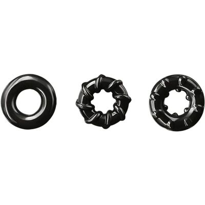 Kit de Cockrings NSNovelties - Noir, Blanc, Bleu - Sextoys - EspacePlaisir Kit de Cockrings NSNovelties - Noir, Blanc, Bleu - Sextoys - EspacePlaisir