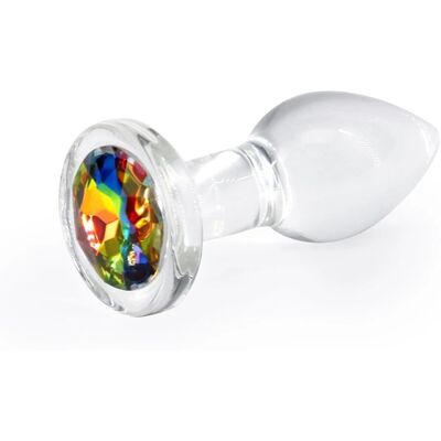 NSNovelties Rainbow Crystal Desires Small - Plug Anale - Arcobaleno - Vetro NSNovelties Rainbow Crystal Desires Small - Plug Anale - Arcobaleno - Vetro